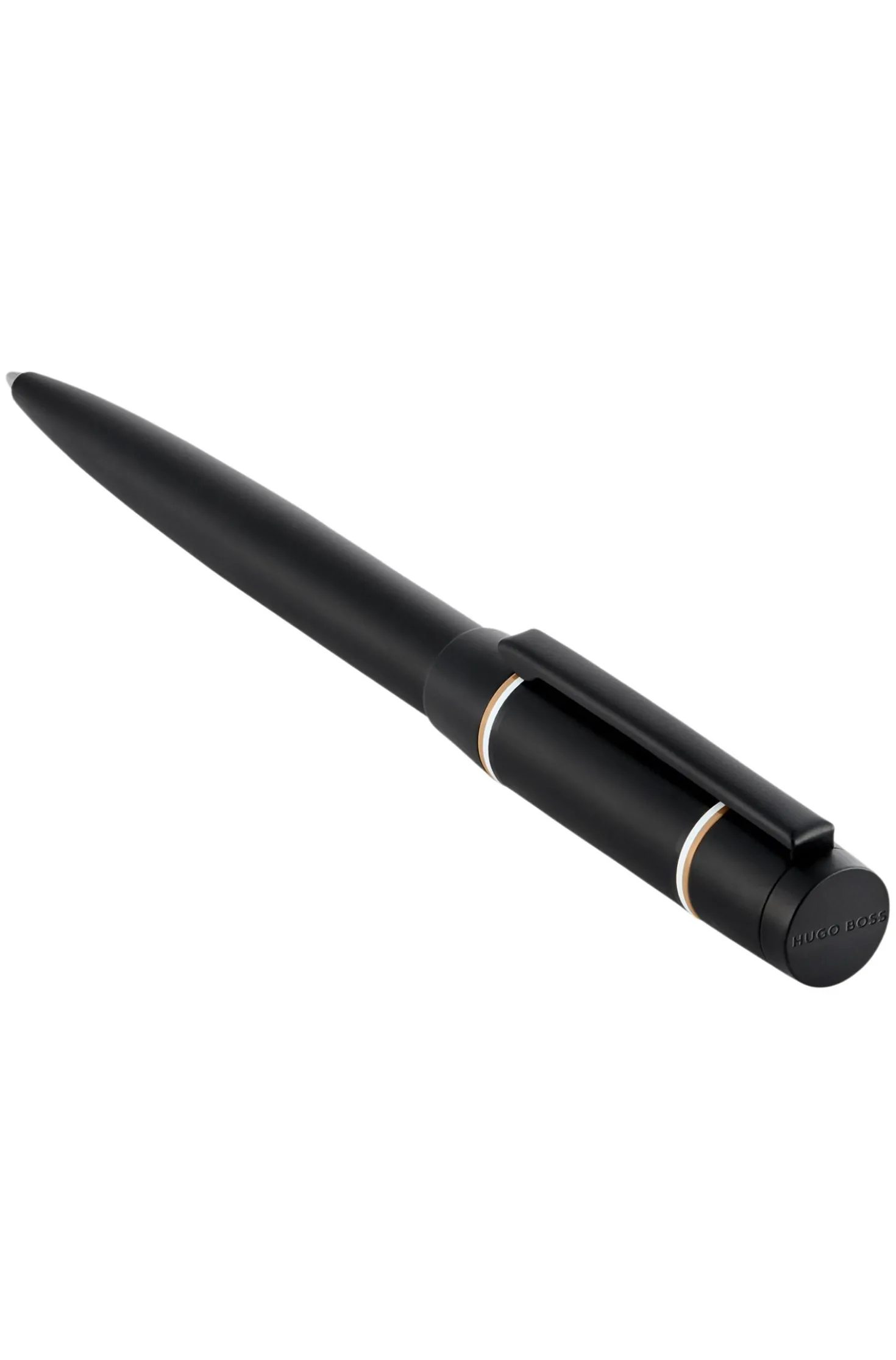 Matte-black ballpoint pen with Double B monogram