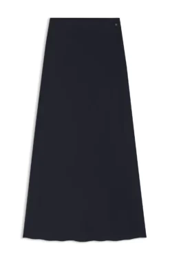 Maxi skirt in crinkle satin
