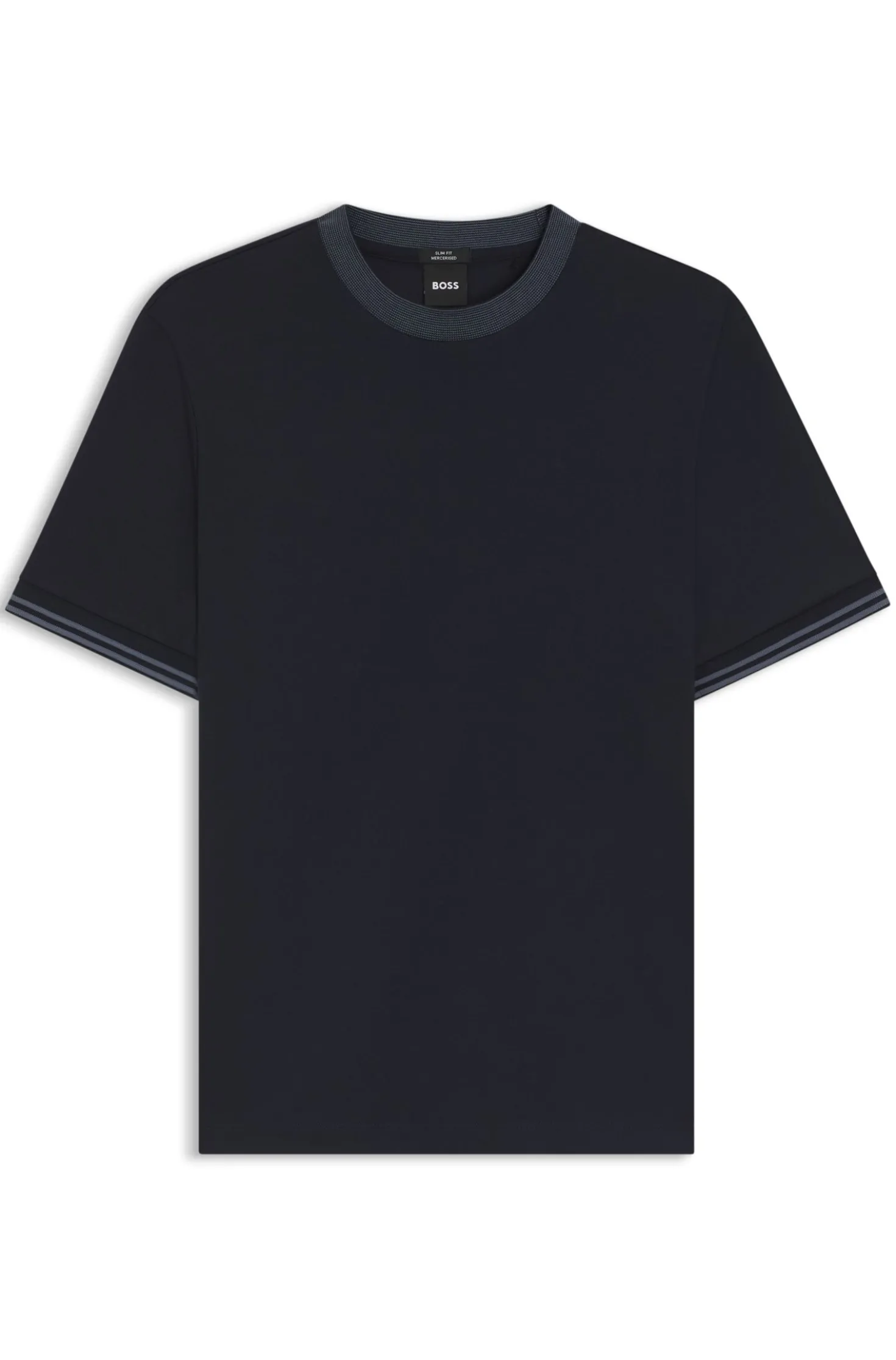 Mercerised-cotton slim-fit T-shirt with contrast tipping
