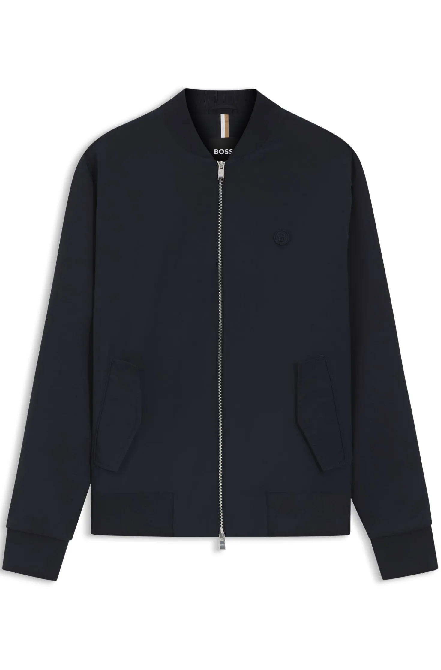 Mercerised-cotton zip-up sweatshirt with Double B monogram