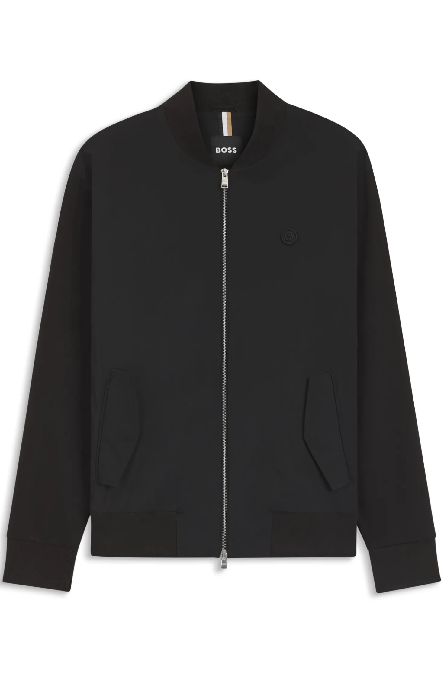 Mercerised-cotton zip-up sweatshirt with Double B monogram