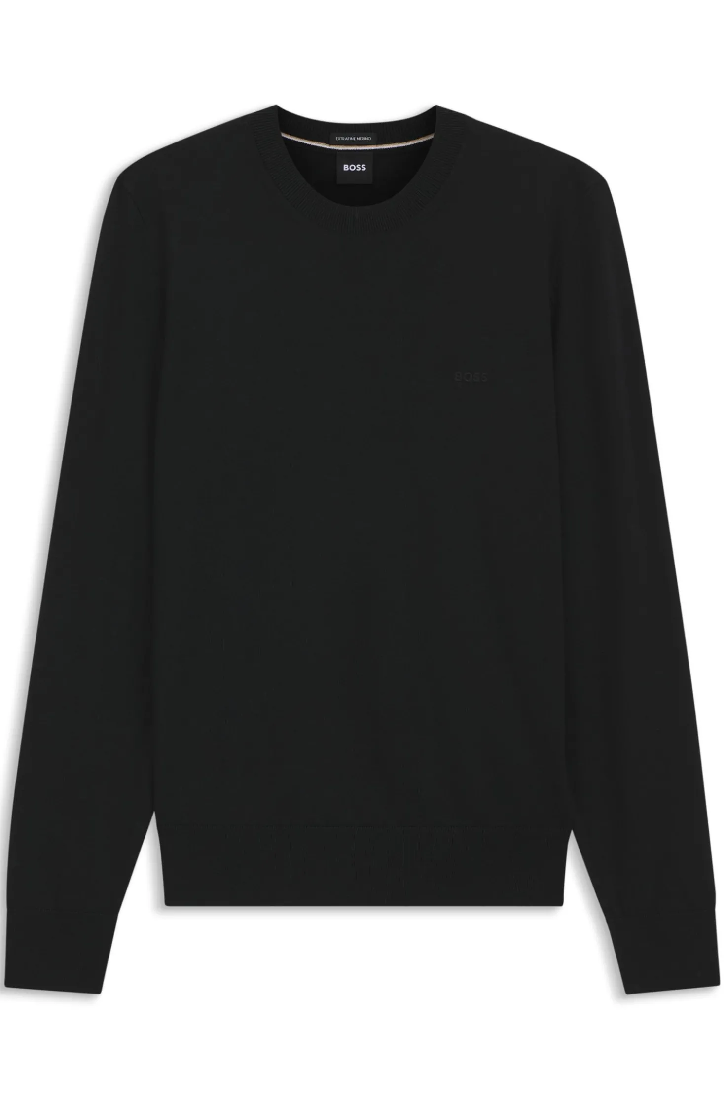 Merino-wool sweater with logo embroidery