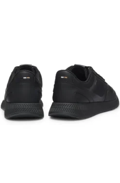 Mesh trainers with ribbed sole