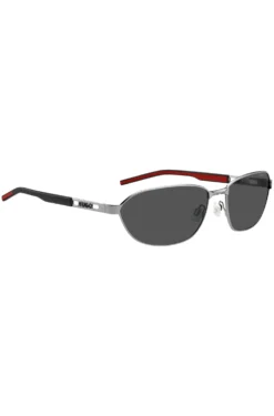 Metal sunglasses with cut-out logo