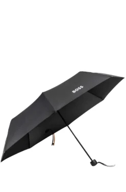 Mini umbrella with signature-stripe closing strap