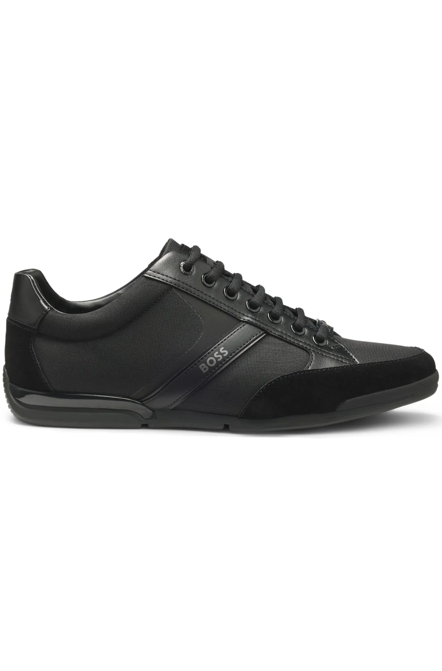 Mixed-material trainers with suede and faux leather