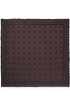 Modal scarf with stacked-logo jacquard
