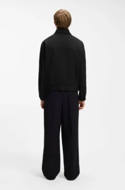 Modern-fit jacket in performance-stretch canvas