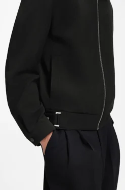 Modern-fit jacket in performance-stretch canvas