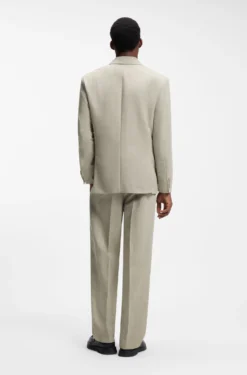 Modern-fit jacket with herringbone weave