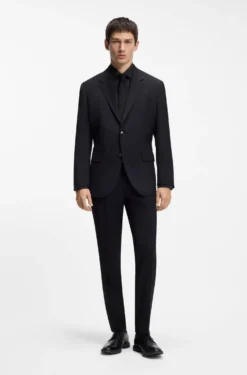 Modern-fit shirt in easy-iron cotton poplin