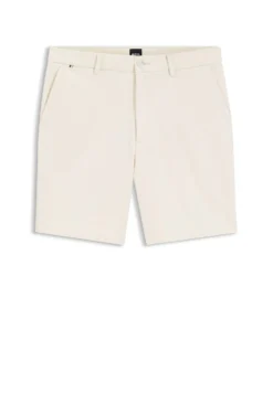 Modern-fit shorts in overdyed stretch-cotton twill