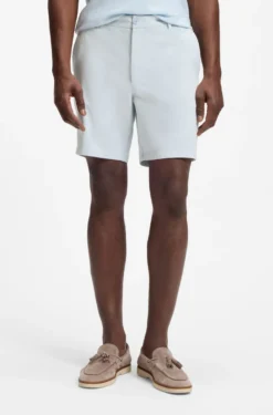 Modern-fit shorts in stretch cotton