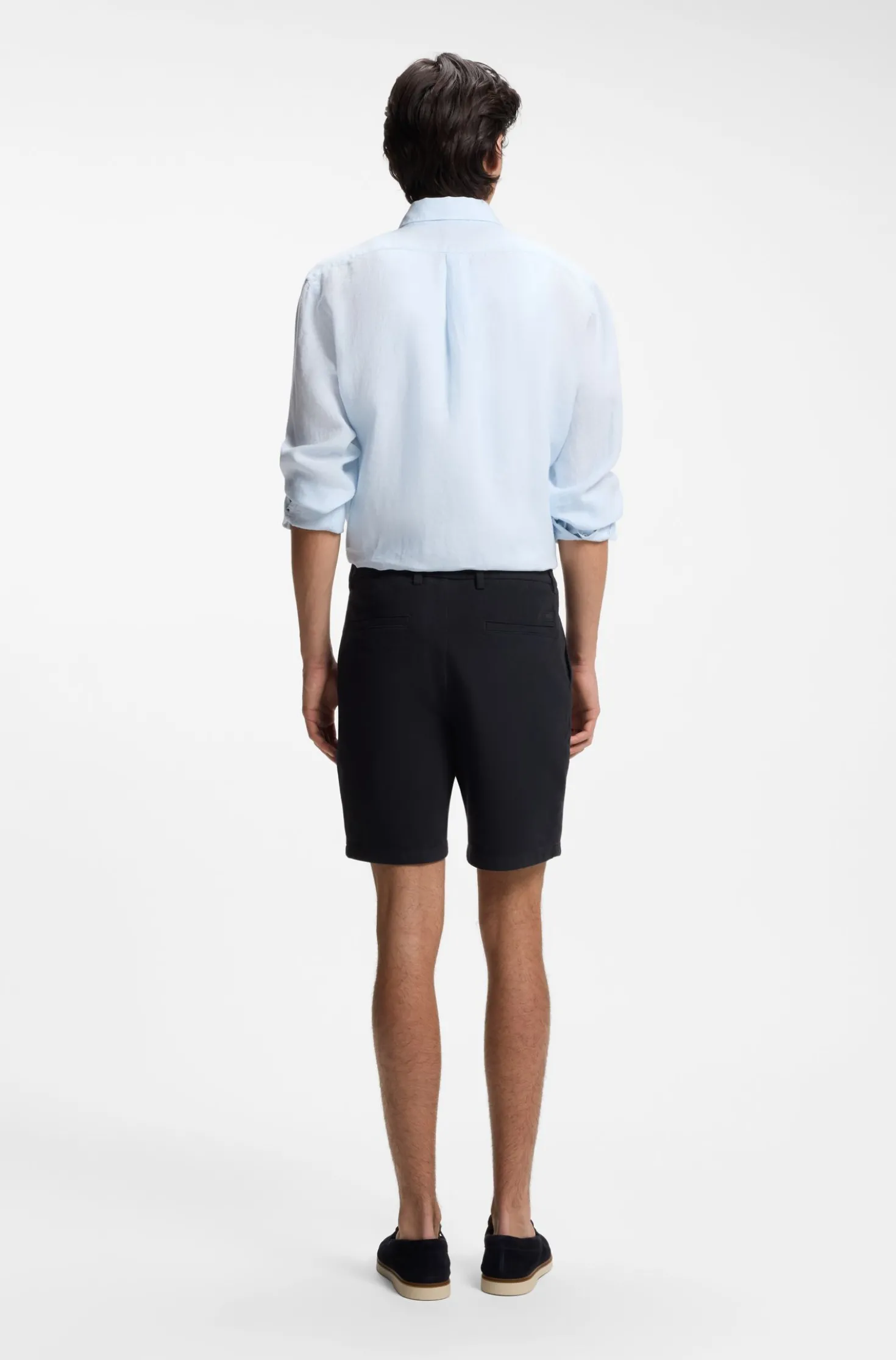 Modern-fit shorts in stretch cotton
