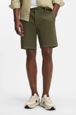 Modern-fit shorts in stretch cotton