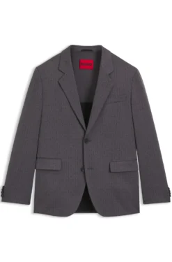 Modern-fit suit jacket in checked stretch fabric