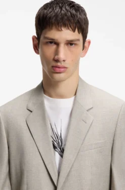 Modern-fit suit jacket in stretch twill