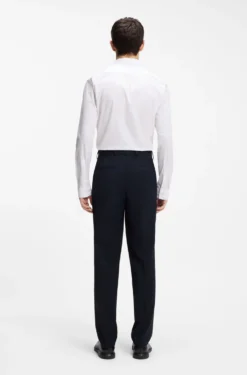 Modern-fit trousers in a performance-stretch wool blend