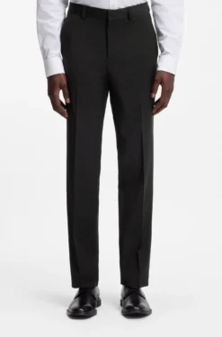 Modern-fit trousers in a performance-stretch wool blend