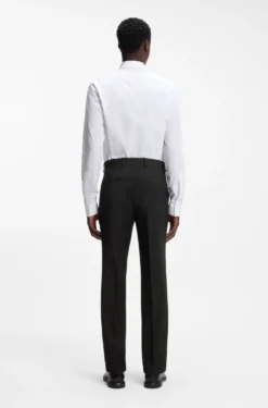 Modern-fit trousers in a performance-stretch wool blend