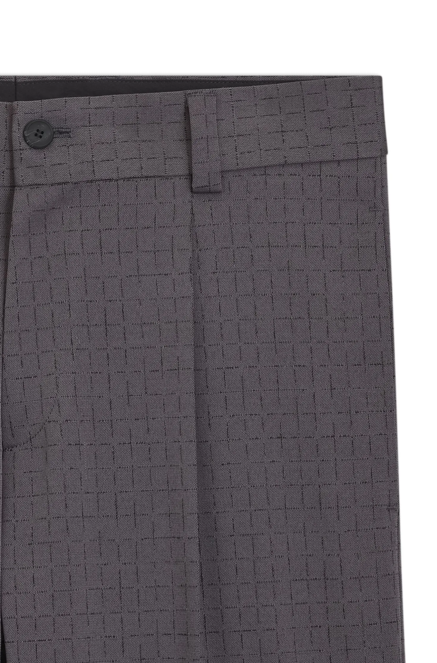 Modern-fit trousers in pin-check stretch fabric