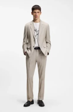 Modern-fit trousers in stretch twill