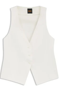 Modern-fit waistcoat with open back