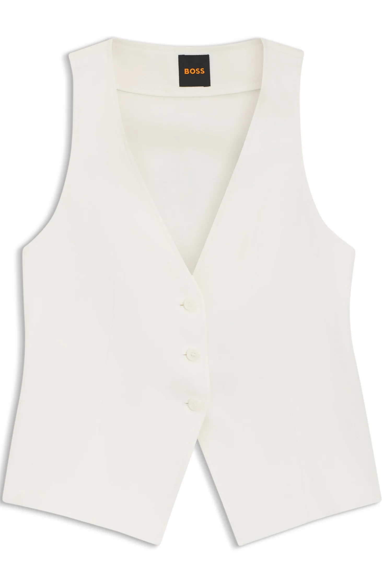 Modern-fit waistcoat with open back