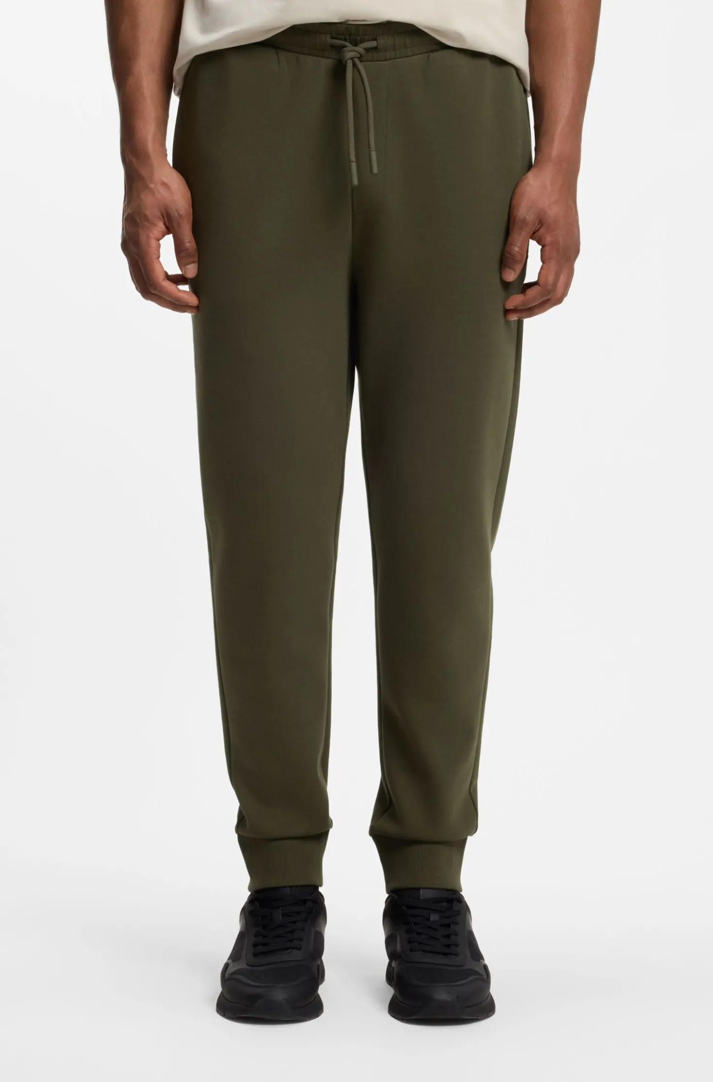 Modern regular-fit trousers in stretch cotton