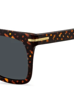 Monogram-patterned sunglasses with gold-tone hardware