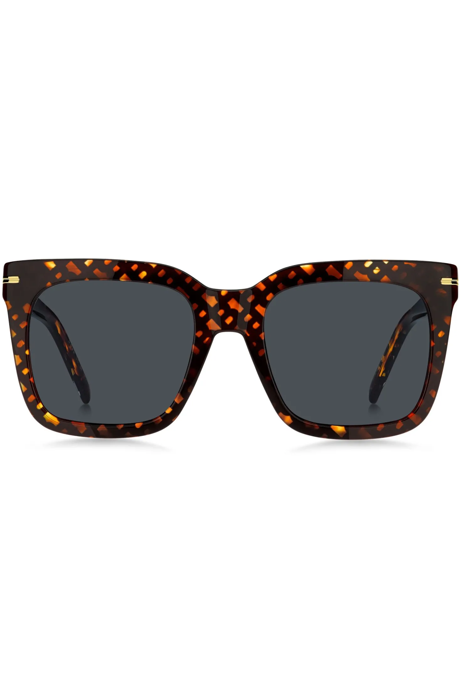 Monogram-patterned sunglasses with gold-tone hardware