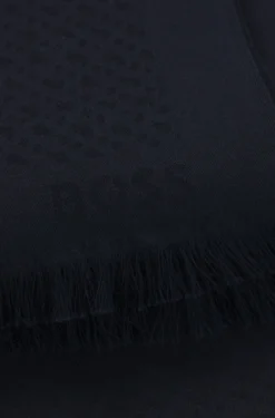 Monogram scarf in cotton and wool