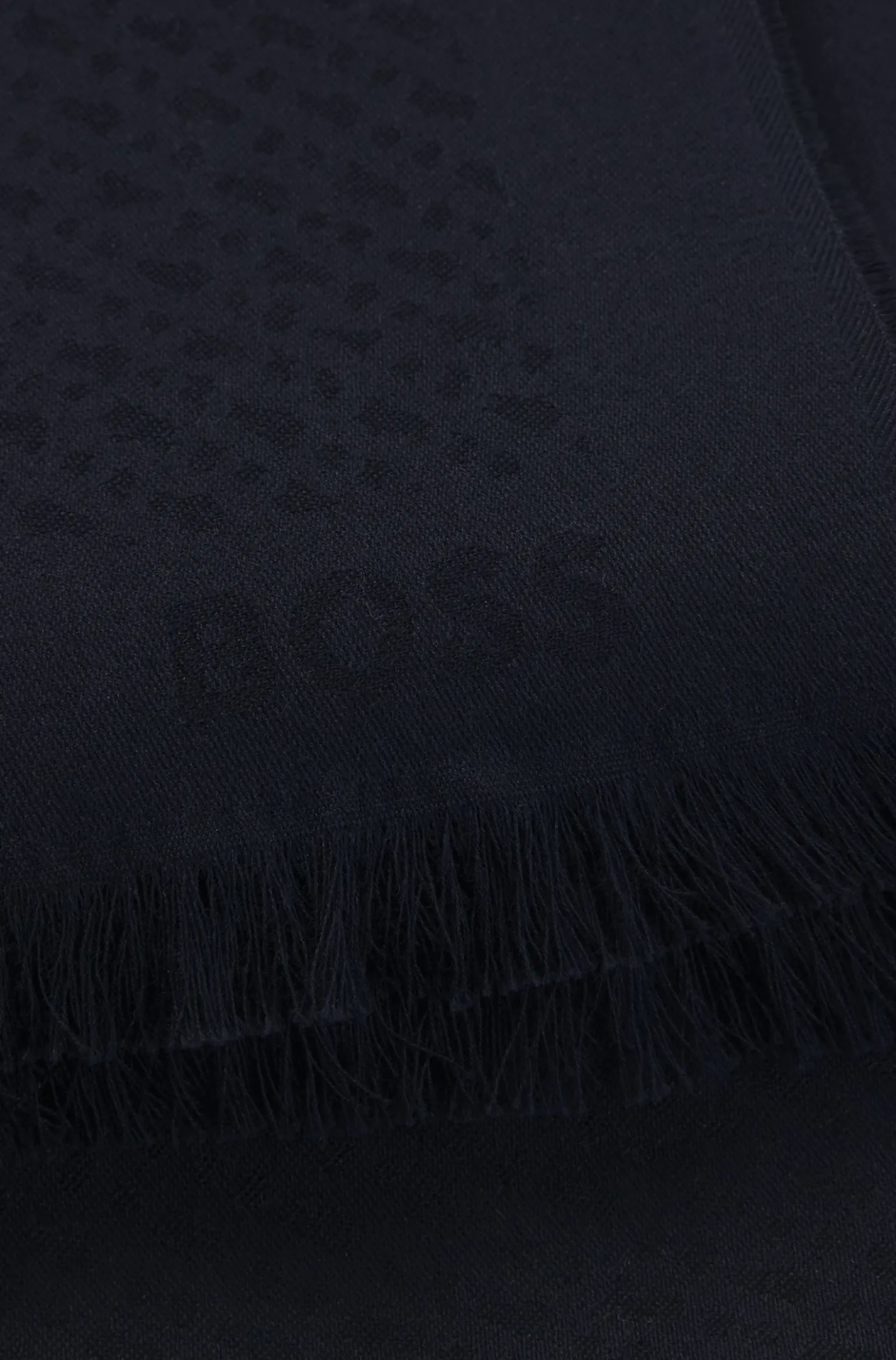 Monogram scarf in cotton and wool