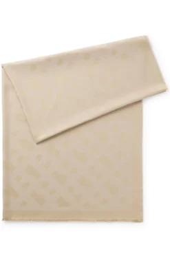Monogram scarf in modal and wool