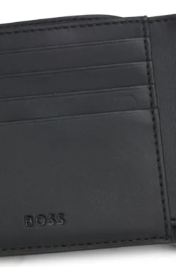 Monogram wallet with plain trims
