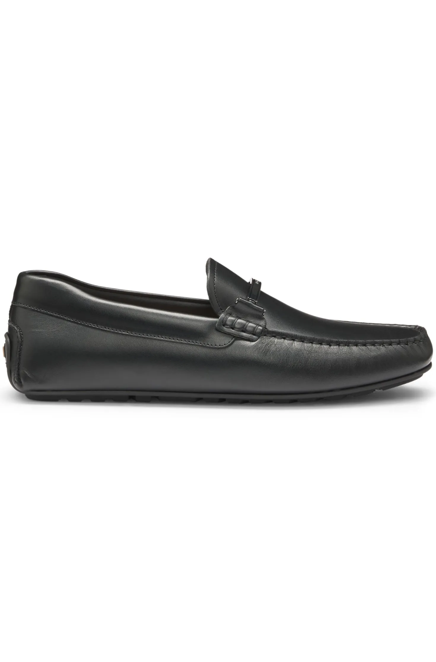 Nappa-leather driver shoes with branded hardware