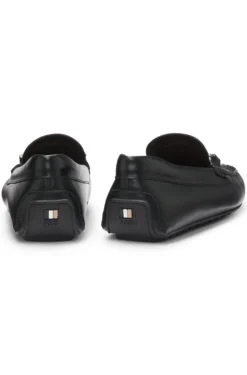Nappa-leather driver shoes with branded hardware