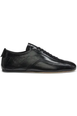 Nappa-leather trainers with debossed logo