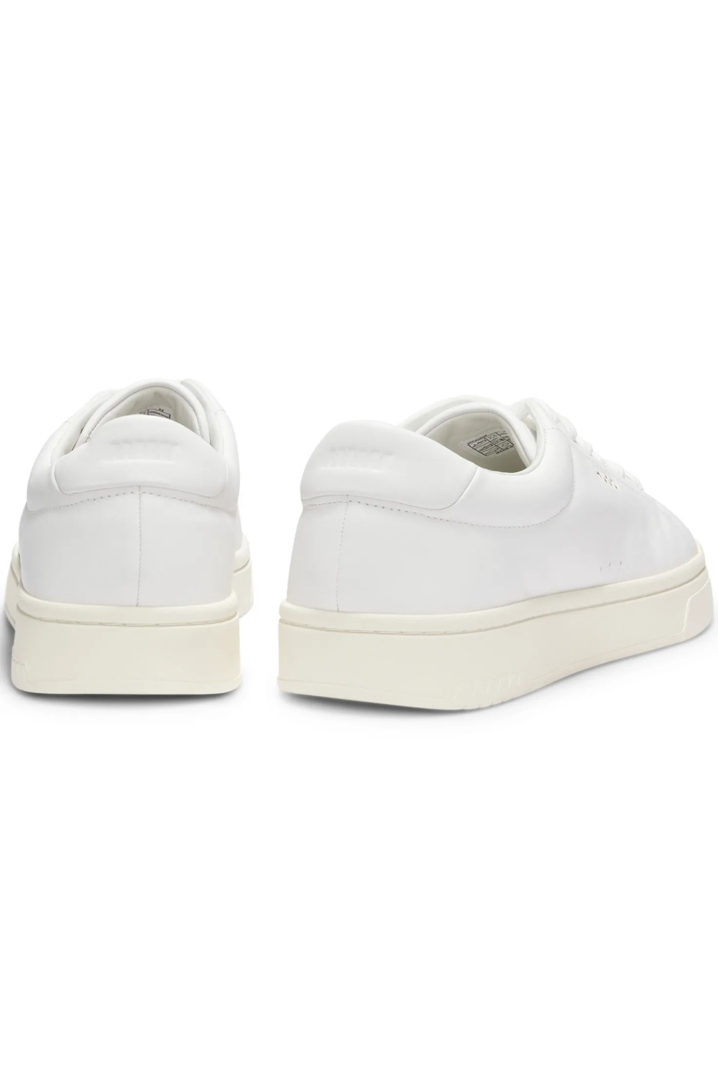 Nappa-leather trainers with gold-tone logo