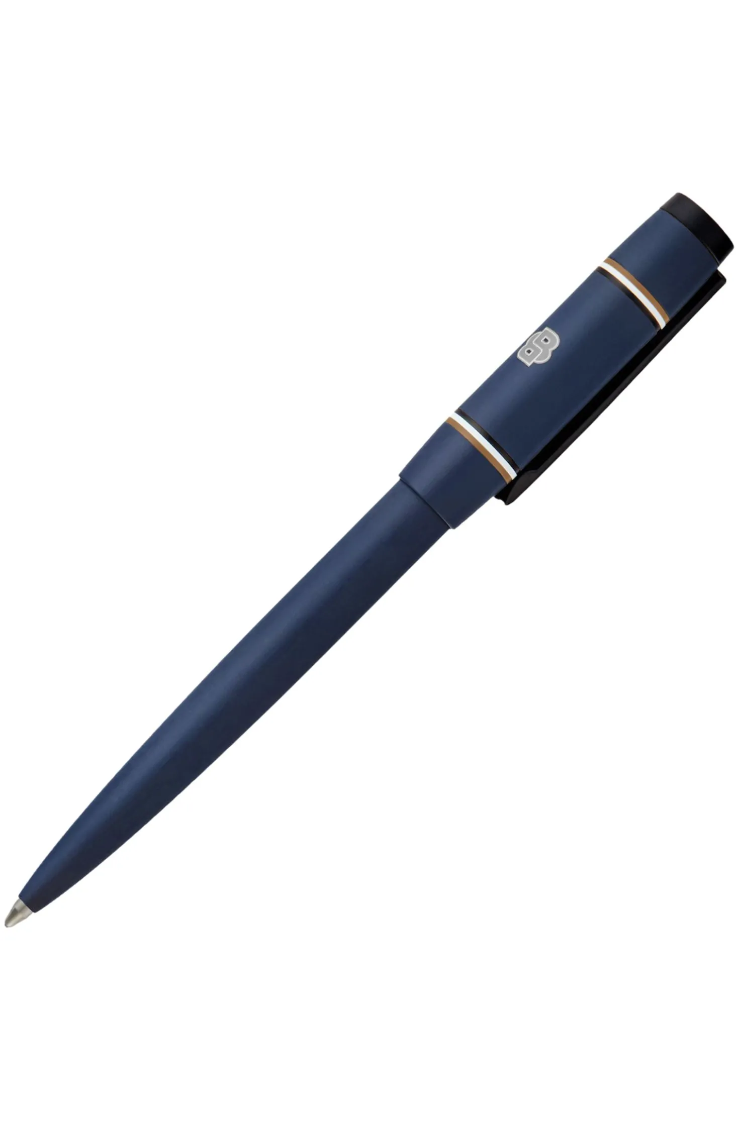 Navy ballpoint pen with Double B monogram