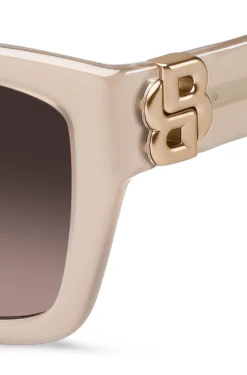 Nude-acetate sunglasses with Double B monogram
