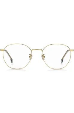 Optical frames in gold-tone titanium