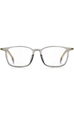 Optical frames in transparent acetate and gold-tone steel