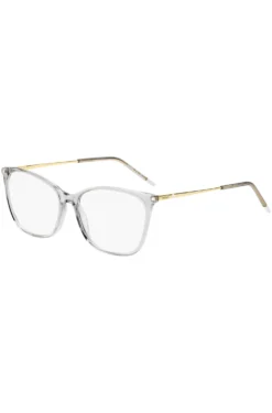 Optical frames in transparent acetate with gold-tone temples