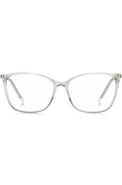 Optical frames in transparent acetate with gold-tone temples