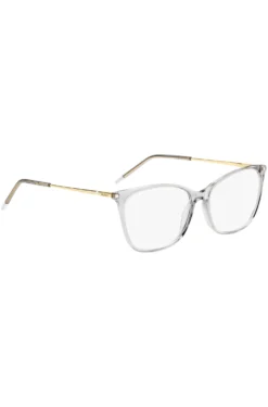 Optical frames in transparent acetate with gold-tone temples