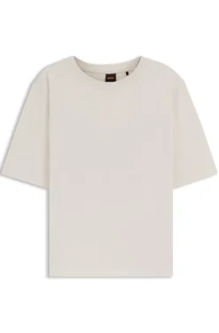Oversized-fit cotton T-shirt with puff-print logo