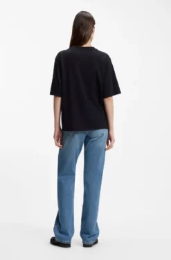 Oversized-fit cotton T-shirt with puff-print logo