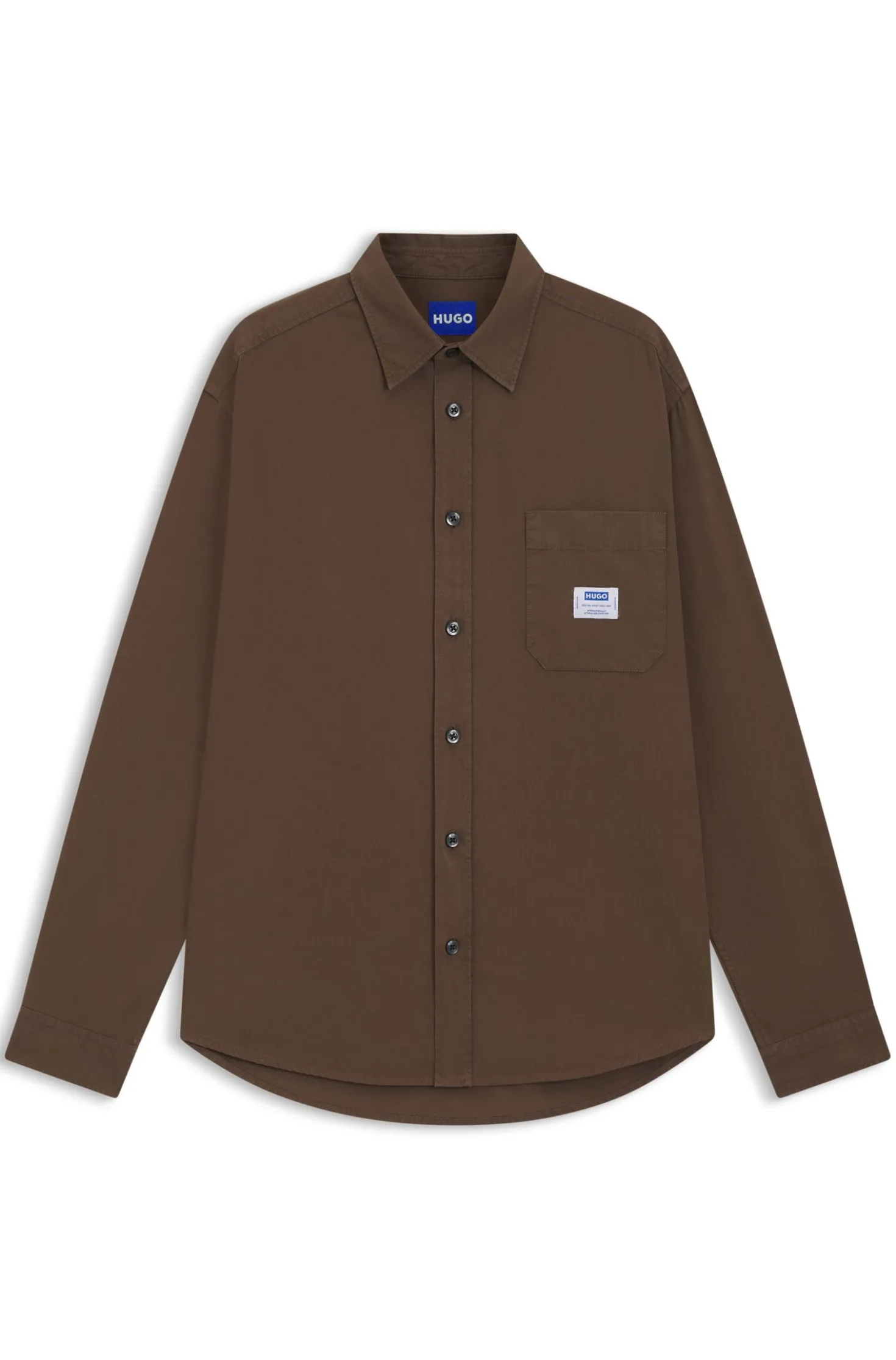 Oversized-fit overshirt in cotton canvas