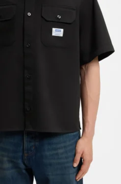 Oversized-fit shirt in cotton twill